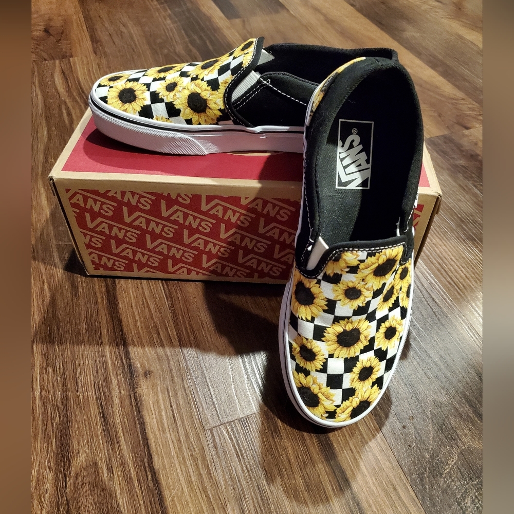 Vans Asher Sunflower Checker Size 7.5
